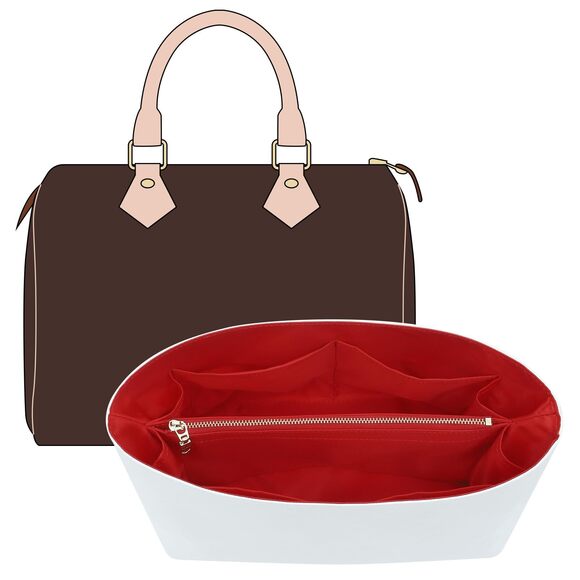 Handbags - 8341 Purse Organizer Insert Compatible with lv Speedy 30/Monogram Bags